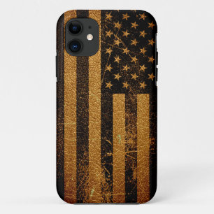 Amerikaanse vlag  leder #9 iPhone 11 hoesje