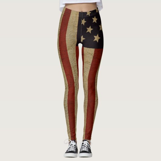  Amerikaanse vlag Leggings (Voorkant)
