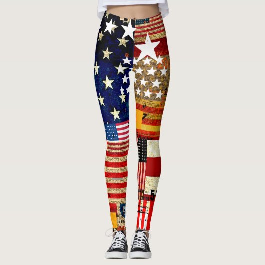 "AMERIKAANSE VLAG" LEGGINGS (Voorkant)