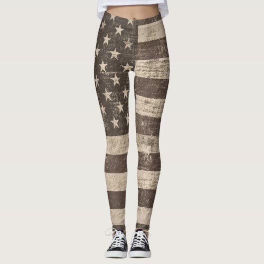Amerikaanse vlag Leggings (Voorkant)