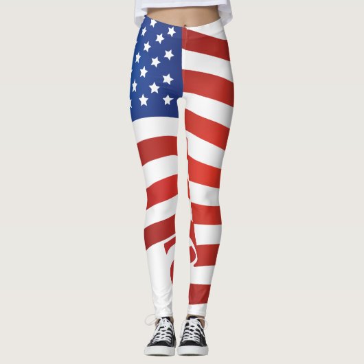 Amerikaanse vlag leggings (Voorkant)