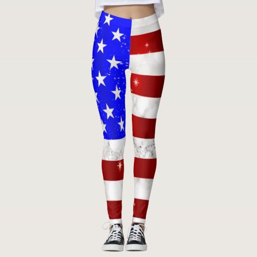 Amerikaanse vlag leggings (Voorkant)