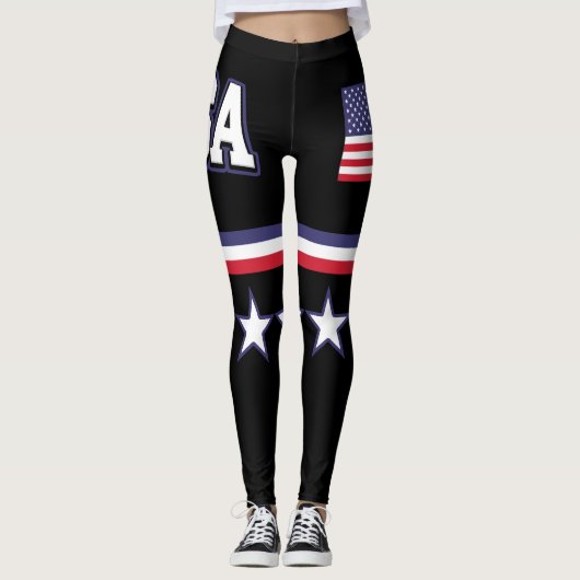 Amerikaanse vlag leggings (Voorkant)