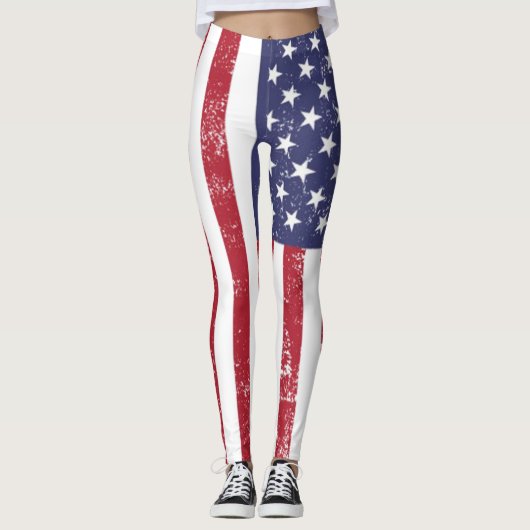Amerikaanse vlag leggings (Voorkant)