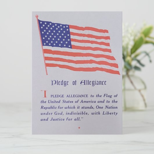  - amerikaanse vlag - legitimering feestdagenkaart (Staand voorkant)