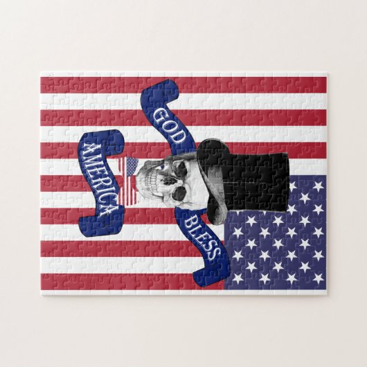 Amerikaanse vlag legpuzzel (Horizontaal)