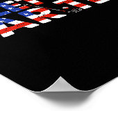 Amerikaanse vlag Let's par T-shirt Party Golf Funn Poster (Hoek)