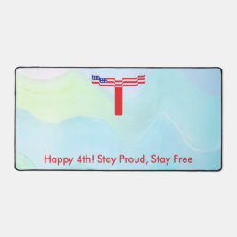 Amerikaanse Vlag Letter T Monogram Bureaumat