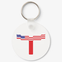 Amerikaanse Vlag Letter T Monogram