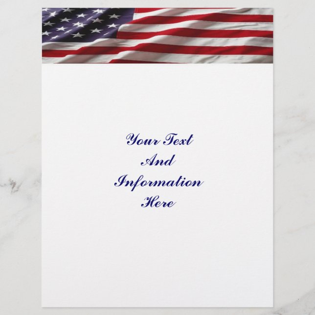 Amerikaanse vlag Letterhead (Voorkant)