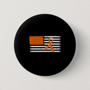 Amerikaanse vlag leukemie en multiple sclerose rib ronde button 5,7 cm