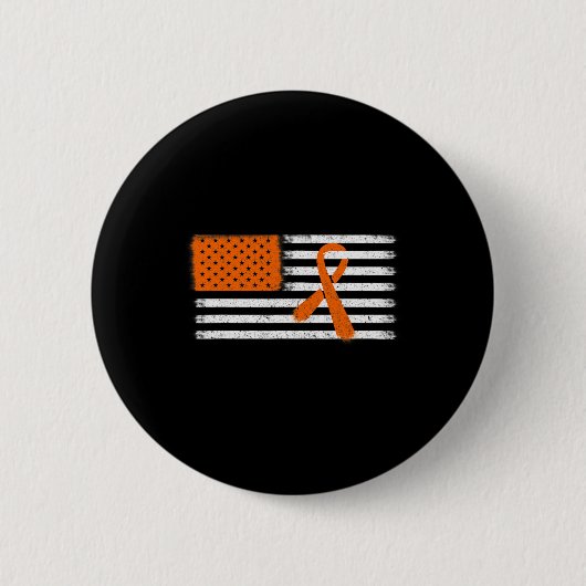 Amerikaanse vlag leukemie en multiple sclerose rib ronde button 5,7 cm (Voorkant)