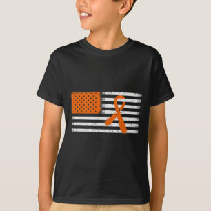 Amerikaanse vlag leukemie en multiple sclerose rib t-shirt