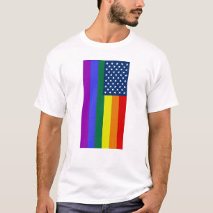 Amerikaanse vlag LGBT Pride Rainbow-T-shirt T-shirt