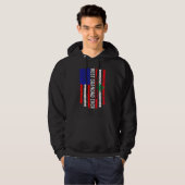 Amerikaanse vlag Libanese vlag Beste grootvader oo Hoodie (Voorkant volledig)
