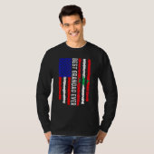 Amerikaanse vlag Libanese vlag Beste grootvader oo T-shirt (Voorkant volledig)