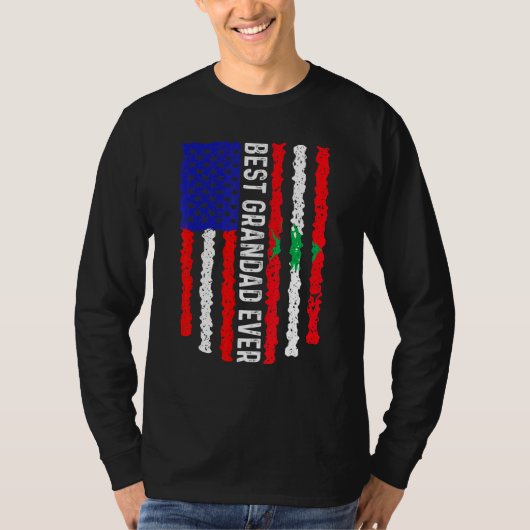 Amerikaanse vlag Libanese vlag Beste grootvader oo T-shirt (Voorkant)