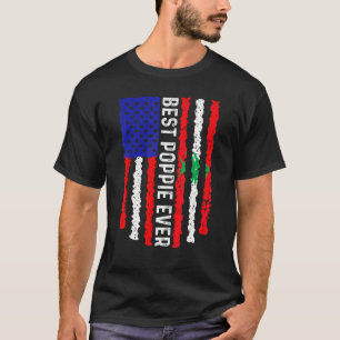 Amerikaanse vlag Libanon vlag Best Poppie Ever Fam T-shirt
