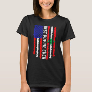 Amerikaanse vlag Libanon vlag Best Poppie Ever Fam T-shirt