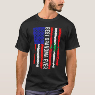 Amerikaanse vlag Libanon vlag Beste grootmoeder oo T-shirt