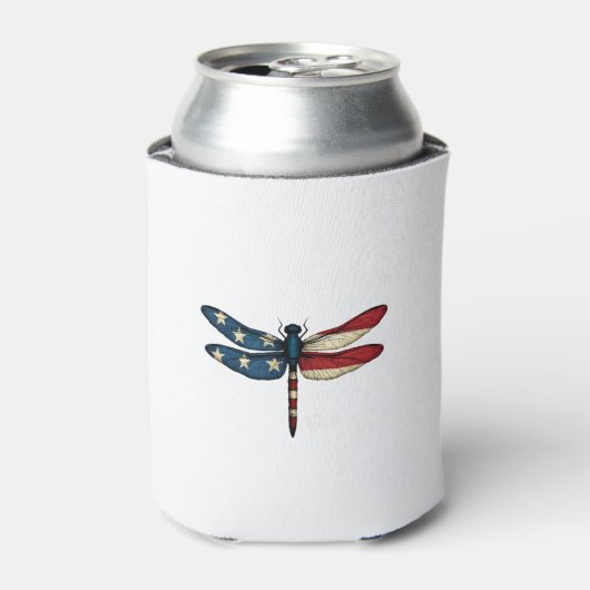 Amerikaanse Vlag Libel Patriottisch 4 juli Rood Blikjeskoeler (Blikje Voorkant)
