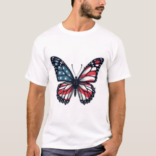 Amerikaanse Vlag Libel Patriottisch 4 juli Rood T-shirt