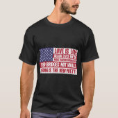 Amerikaanse Vlag Liberale Activist linkervleugel T-shirt (Voorkant)