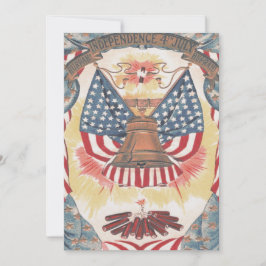 Amerikaanse vlag Liberty Bell Vuurwerk Kaart