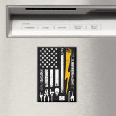 Amerikaanse Vlag Lijnwerker Elektromonteur Bliksem Magneet (Insitu (Vaatwasser))