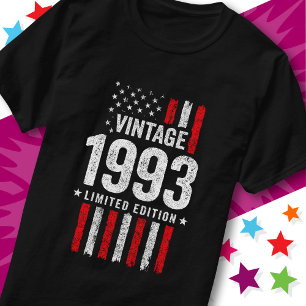 Amerikaanse Vlag Limited Edition Stars Vintage 199 T-shirt