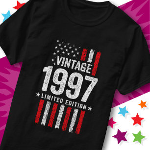 Amerikaanse Vlag Limited Edition Stars Vintage 199 T-shirt