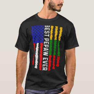 Amerikaanse vlag Litouwen vlag Beste pepaw ooit be T-shirt