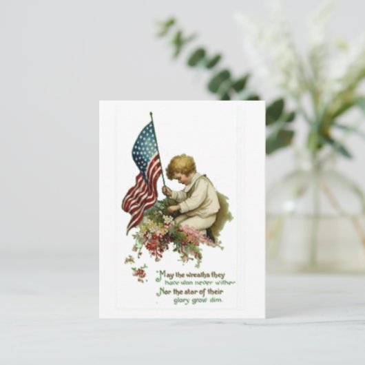  Amerikaanse vlag Little Boy Briefkaart (Staand voorkant)