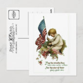  Amerikaanse vlag Little Boy Briefkaart (Voorkant / Achterkant)