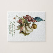  Amerikaanse vlag Little Boy Legpuzzel (Horizontaal)