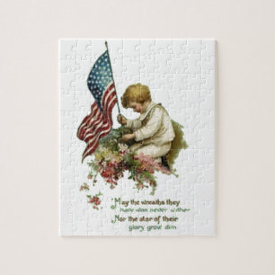 Amerikaanse vlag Little Boy Legpuzzel