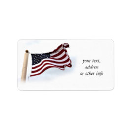 Amerikaanse vlag Long May It Wave Etiket