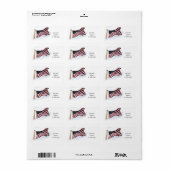 Amerikaanse vlag Long May It Wave Etiket (Full Sheet)