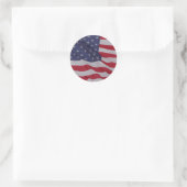 Amerikaanse vlag - Long May it wave Ronde Sticker (Tas)