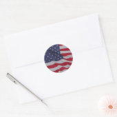 Amerikaanse vlag - Long May it wave Ronde Sticker (Envelop)