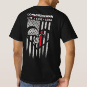Amerikaanse vlag Longshoreman Decal T-shirt (Achterkant)