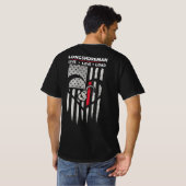 Amerikaanse vlag Longshoreman Decal T-shirt (Achterkant volledig)