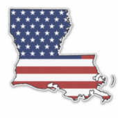 Amerikaanse vlag Louisiana Sticker (Voorkant)
