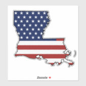 Amerikaanse vlag Louisiana Sticker (Vel)