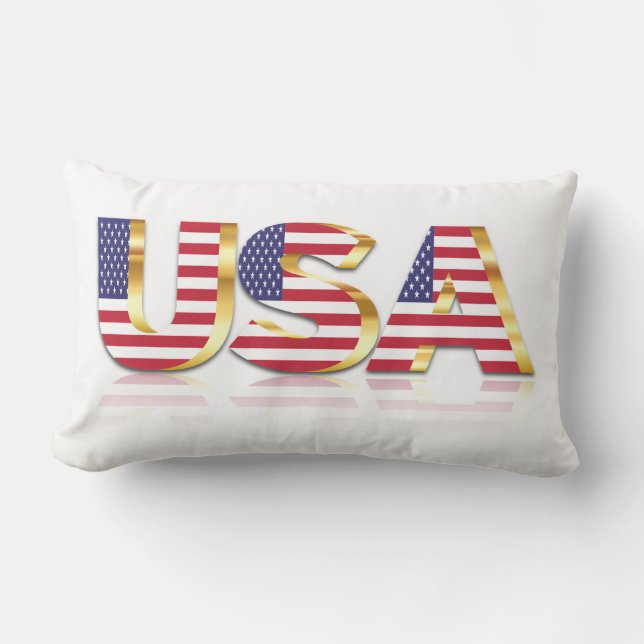 Amerikaanse vlag Lumbar Pillow USA Kussen (Voorkant)