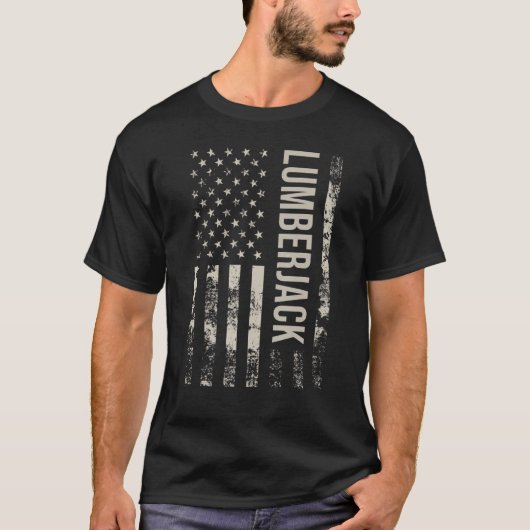 Amerikaanse vlag Lumberjack T-shirt (Voorkant)