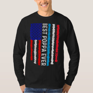 Amerikaanse vlag Luxemburgse vlag beste poppa ooit T-shirt