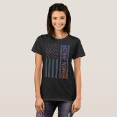 Amerikaanse Vlag - Machine Arbeider T-shirt (Voorkant volledig)