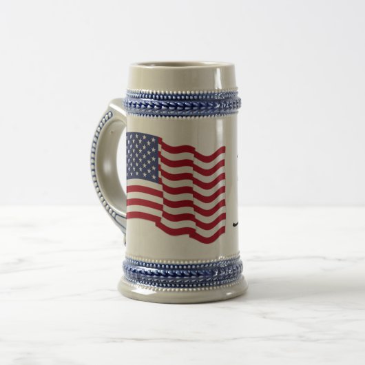 Amerikaanse vlag - Made in America! Bierpul (Voorkant links)