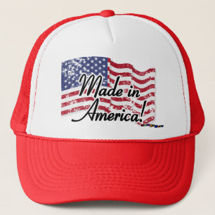 Amerikaanse vlag - Made in America! -verweerd Trucker Pet